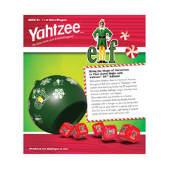 USAOPOLY Yahtzee Elf Edition rule book guides easy family play
