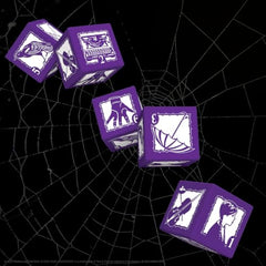 USAOPOLY Yahtzee Wednesday five-dice set with accessories.