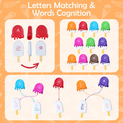 USATDD animal matching popsicles to boost memory and animal vocabulary through play.