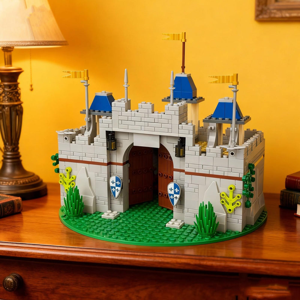 Usoway medieval castle tower detail highlights precision molding and vibrant colors.