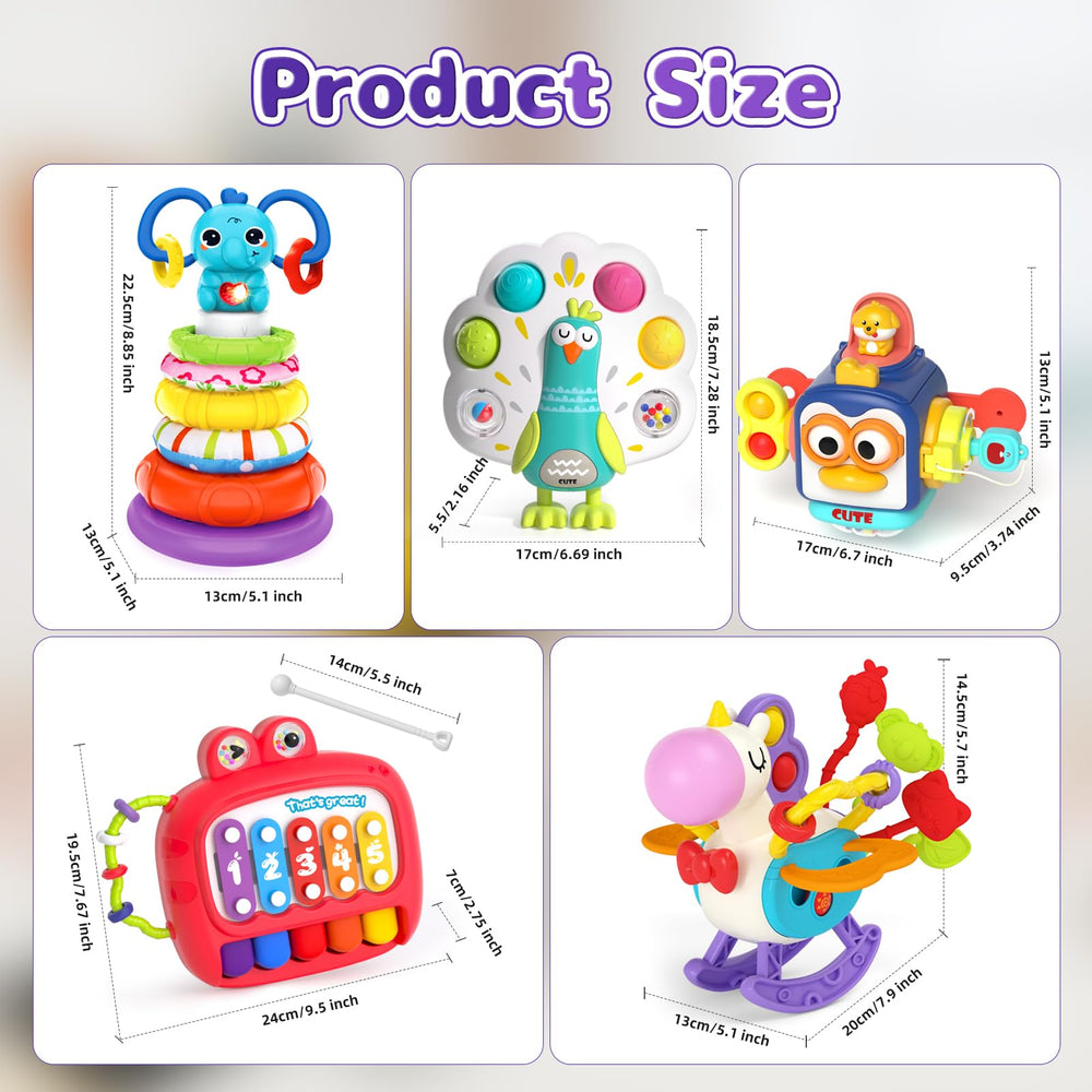 Usrela 5-in-1 colorful piano keys aiding motor skill development