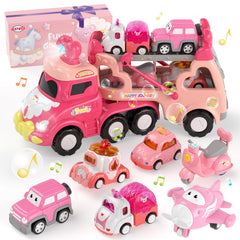 Usrela crown truck toy front view with lights for engaging play