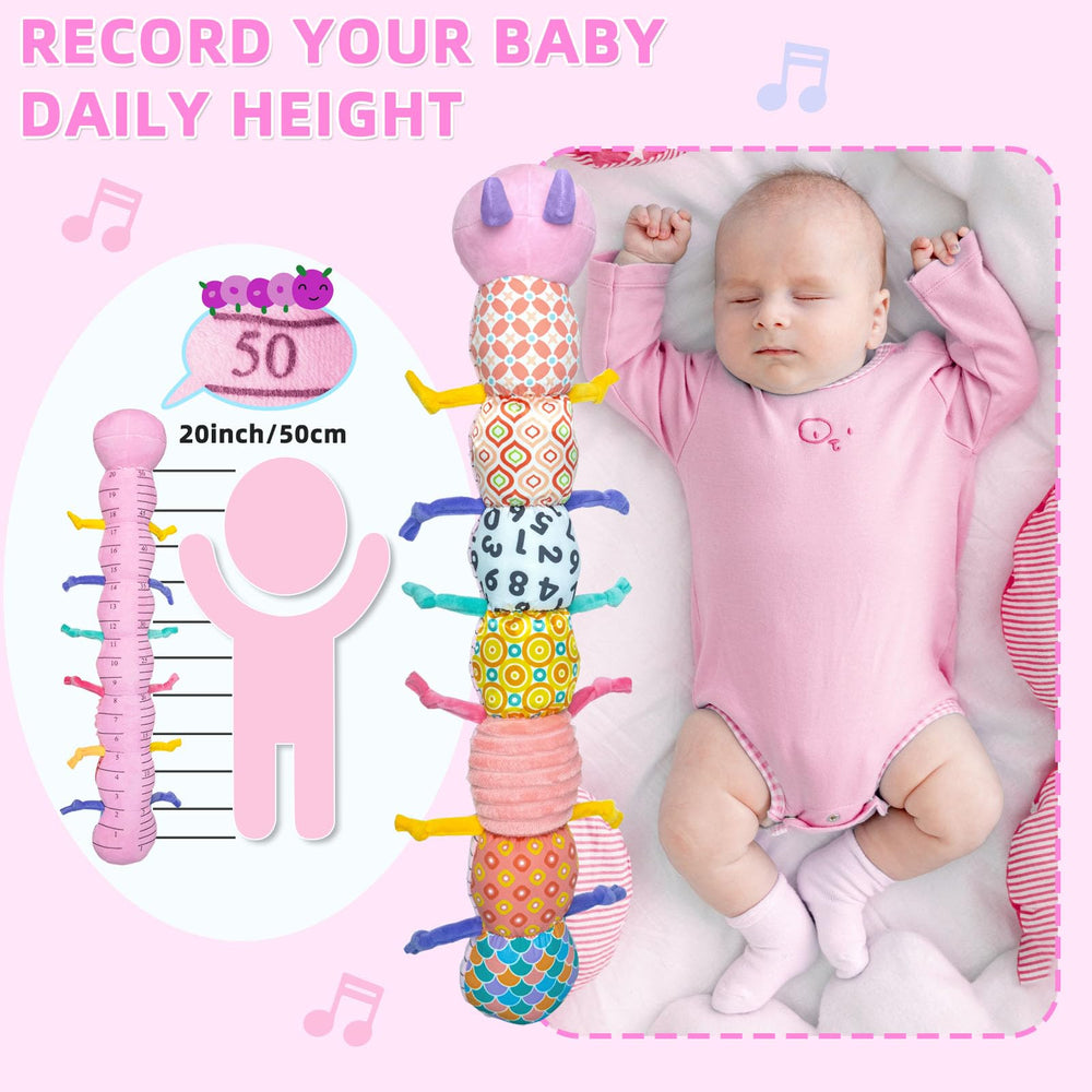 Ussybaby Caterpillar vibrant colors stimulate vision during car rides.