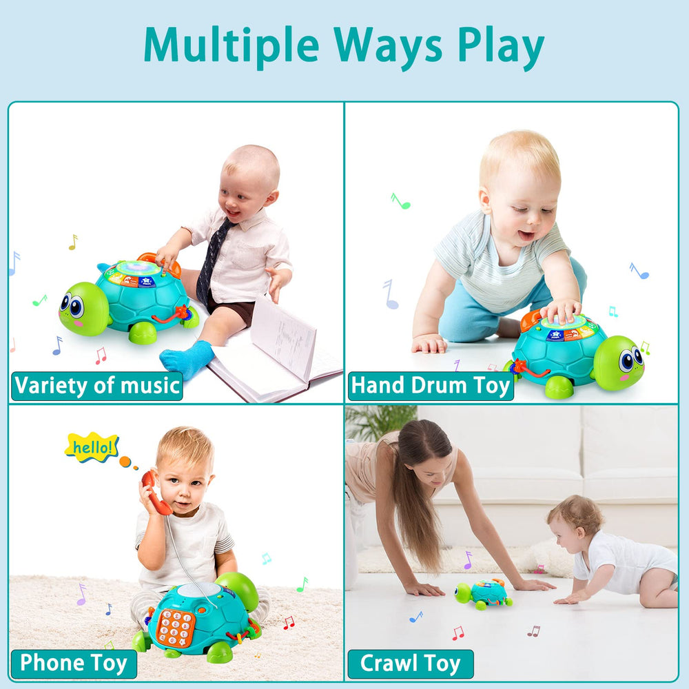 Ussybaby turtle 6-in-1 design in action for comprehensive play