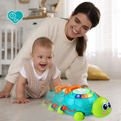Ussybaby turtle colorful lights engaging baby during playtime
