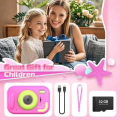Usteetic camera arrives with 32GB card and a colored lanyard for immediate use.