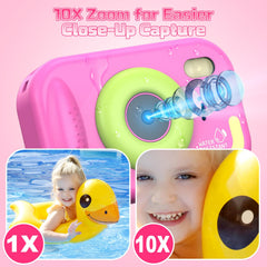 Usteetic Kids Camera features built-in frames, filters, and LED flash for creativity.