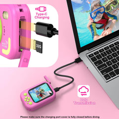 Usteetic camera provides long battery life with auto-off to extend playtime.