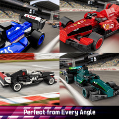Utbttor F1 race cars display collection on a shelf