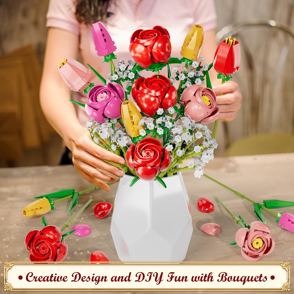 Utbttor maintenance-free artificial bouquet stays vibrant without care.