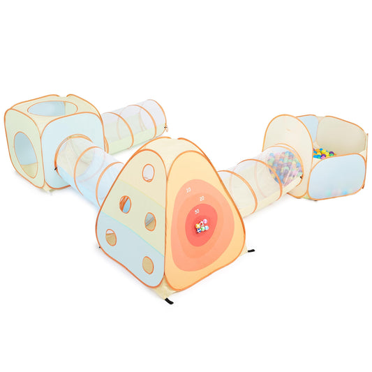 UTEX 6 in 1 pop up tent with ball pit and tunnel ready for quick setup and play