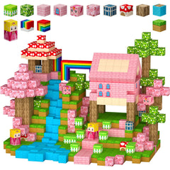 Uucoco 100PCS magnetic blocks princess castle set for imaginative play and creative building