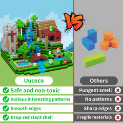 Uucoco magnet blocks blend UV visuals with magnetism for immersive sensory play.