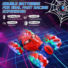 Uucoco S-pider 2.4GHz remote ensures quick, interference-free multiplayer racing.
