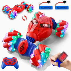 Uucoco S-pider front view with vibrant lights for exciting nighttime play.