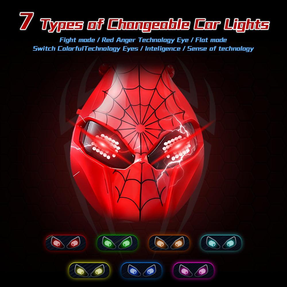 Uucoco S-pider LED lights and music enhance action-packed playtime.