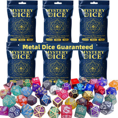 UURM Mystery Dice Set: seven polyhedral dice for tabletop RPG sessions.