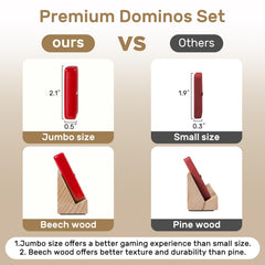 uvcany 28 domino tiles offer larger playing surface.
