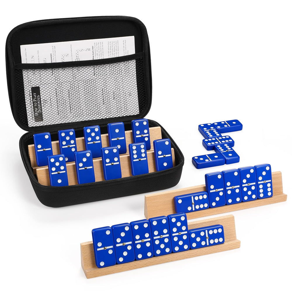 uvcany double six domino tiles with vivid painted dots for clear play