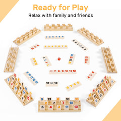 uvcany Rummy Cube 8 wooden racks keep tiles organized and surfaces protected