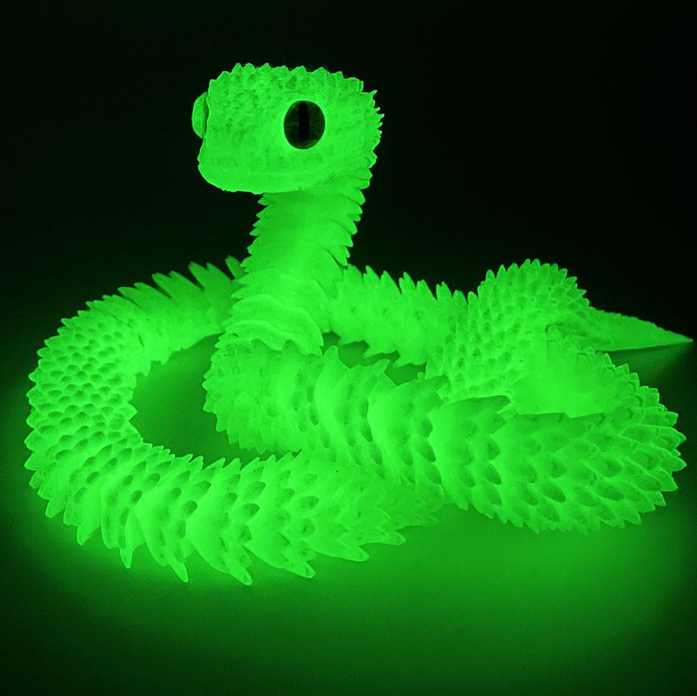 UXBSTM snake toy with hinged design for flexible posing and tactile stress relief.