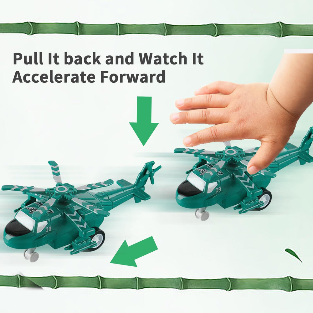UXRPTU helicopter pull-back toy for quick action
