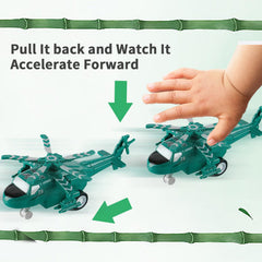 UXRPTU helicopter pull-back toy for quick action