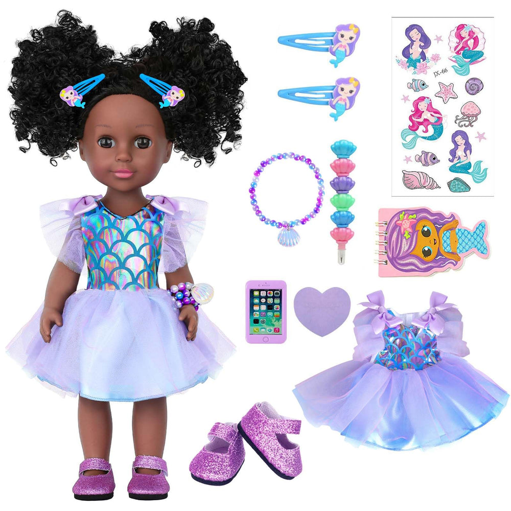 UZIDBTO black doll face offers lifelike expression for imaginative play
