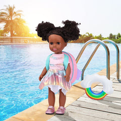 UZIDBTO black doll towel for quick cleanups after adventures
