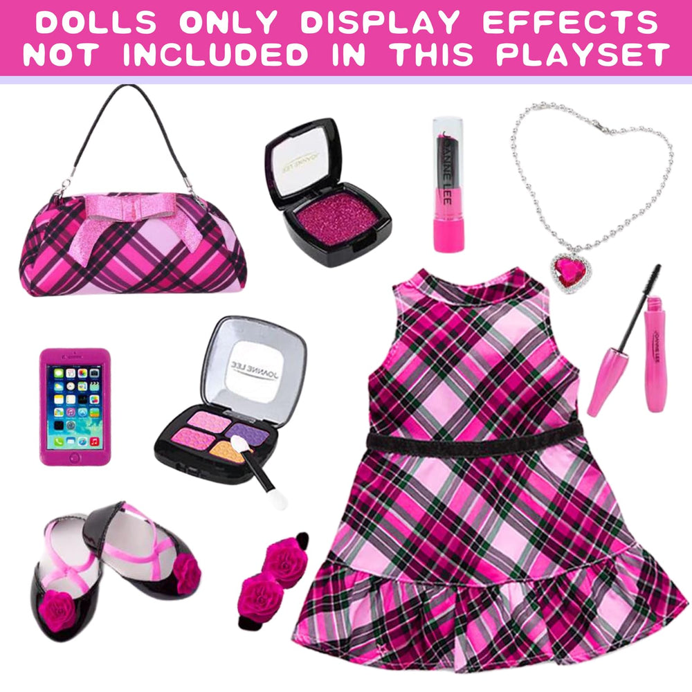 UZIDBTO tote bag and necklace add stylish storage for dolls.