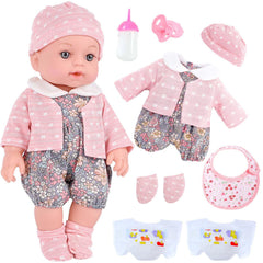 UZIDBTO realistic 12-inch baby doll in gift box for imaginative play