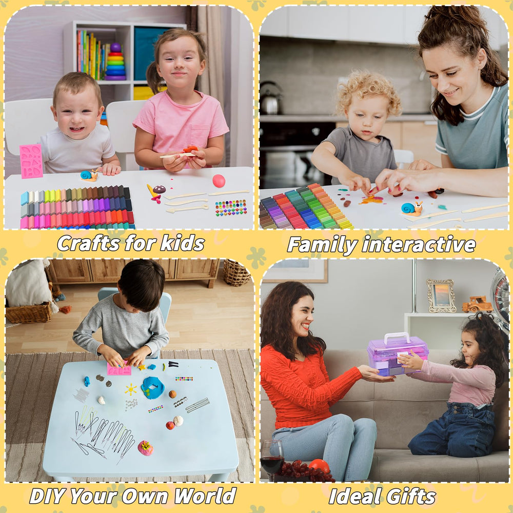 UZLU oven-bake clay is non-sticky and kid-friendly.