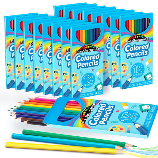 V-Opitos 168-count colored pencils bulk pack in classroom colors for easy grouping