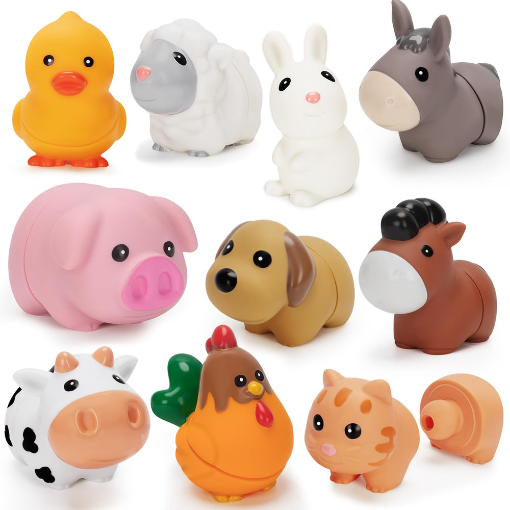 V-Opitos farm animals 10-pack set for early matching play and color recognition.