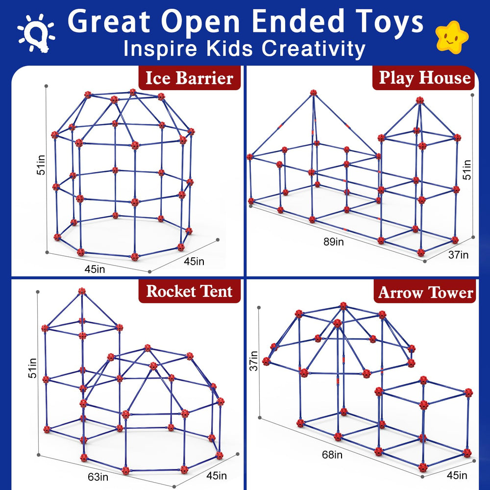 V-Opitos Fort Building Kits 3-channel connectors for versatile connections.