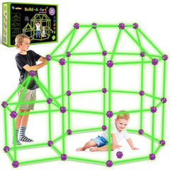 V-Opitos glow rods illuminate castle builds for kids ages 4-8.