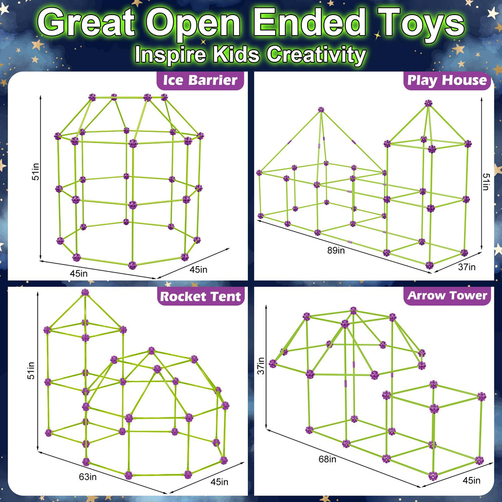 V-Opitos STEM-friendly 3D shapes practice during fort building.