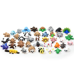 VABAO 40-piece 3D-printed animal figurines set for desk decor and display