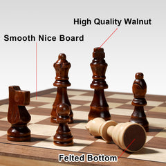 Vahome chess pieces storage slot keeps pieces secure during transport