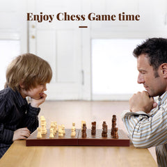Vahome compact travel chess set folded in a bag.