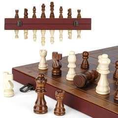 Vahome strong magnetic chess board with leather surface for stable play.