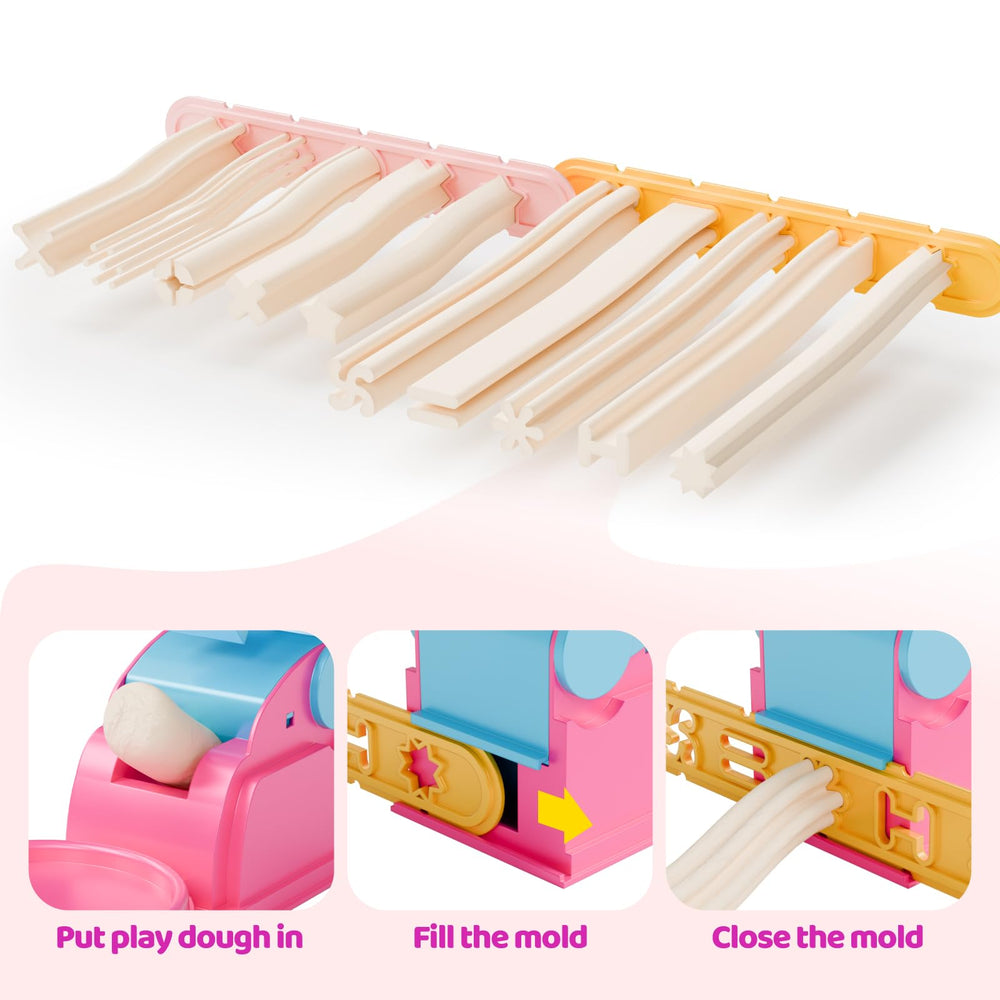 Vaike kauss extruder adds fun textures to dough crafting sessions