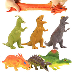 ValeforToy 8-inch six-pack dinosaurs in a kids' gift-ready package for playtime.