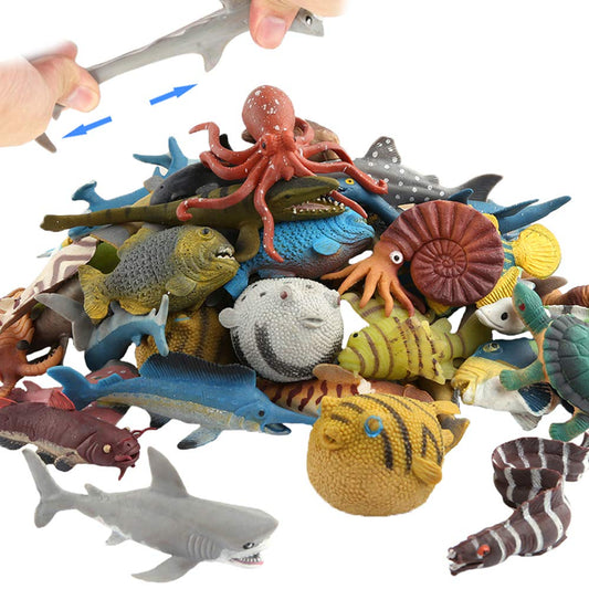 ValeforToy ocean animals 18-pack bath toys for creative water play and sensory exploration.