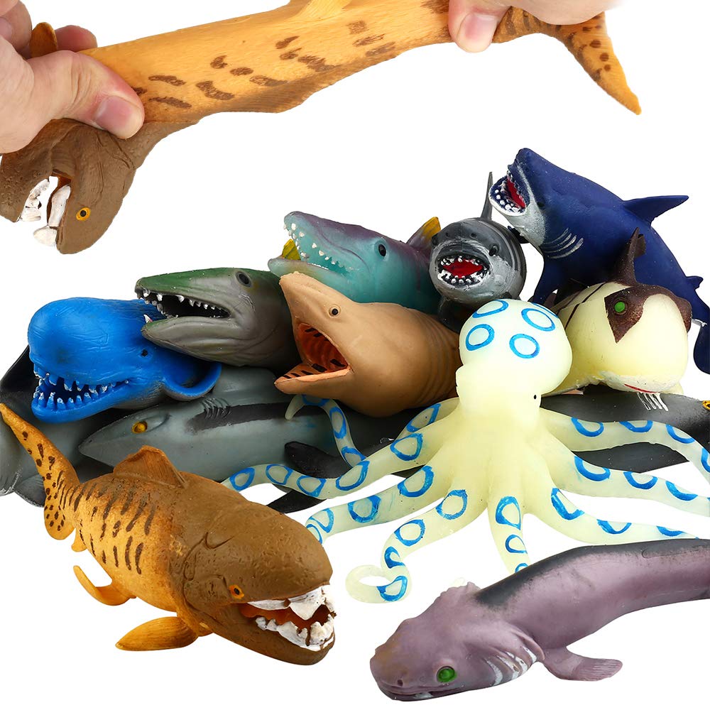 ValeforToy shark bath toy floats in tub for safe bath play
