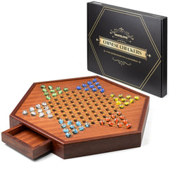 VAMSLOVE Chinese Checkers board in 17-inch size for family game night