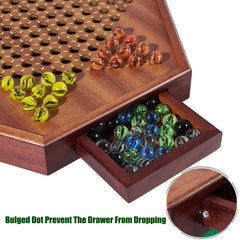 VAMSLOVE storage drawer keeps marbles organized between rounds