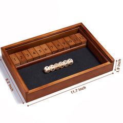 VAMSLOVE Shut The Box lid closed view highlights easy storage for travel.