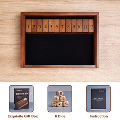 VAMSLOVE Shut The Box tiles close-up shows durable print and smooth flipping.
