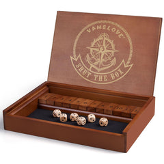 VAMSLOVE Shut The Box compact travel case setup suits vacations.